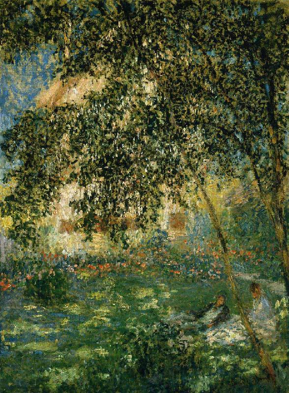 Claude Monet Le repos dans le jardin Spain oil painting art